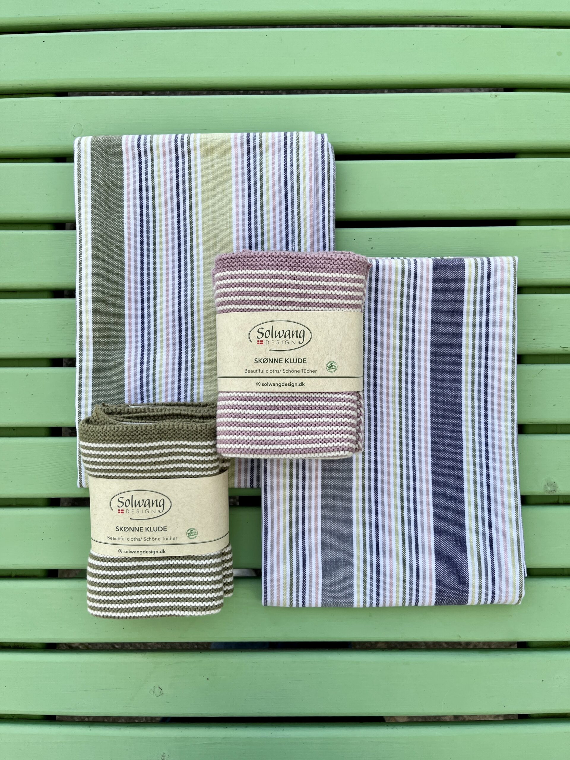 Olive stripes - organic
