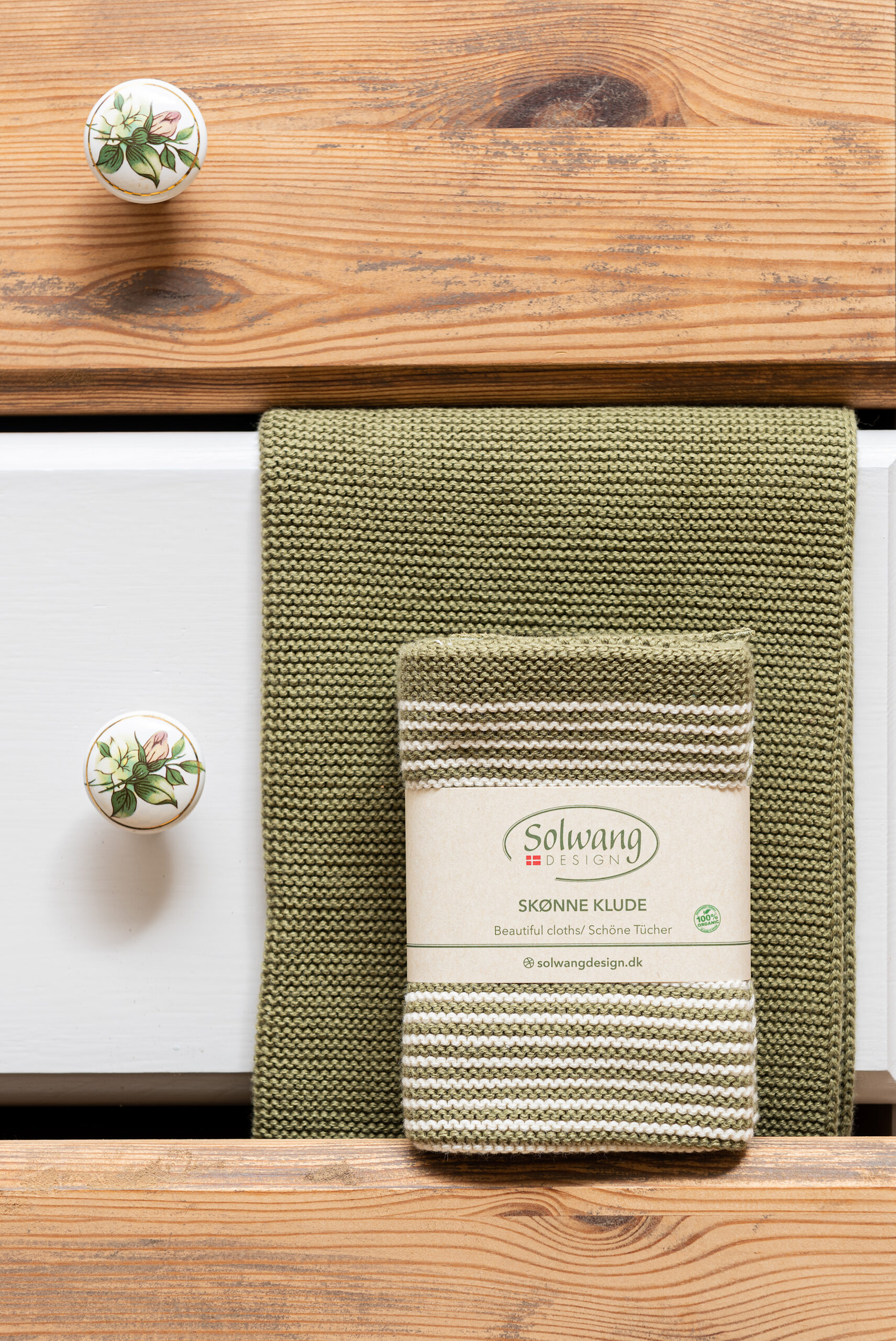 Olive stripes - organic