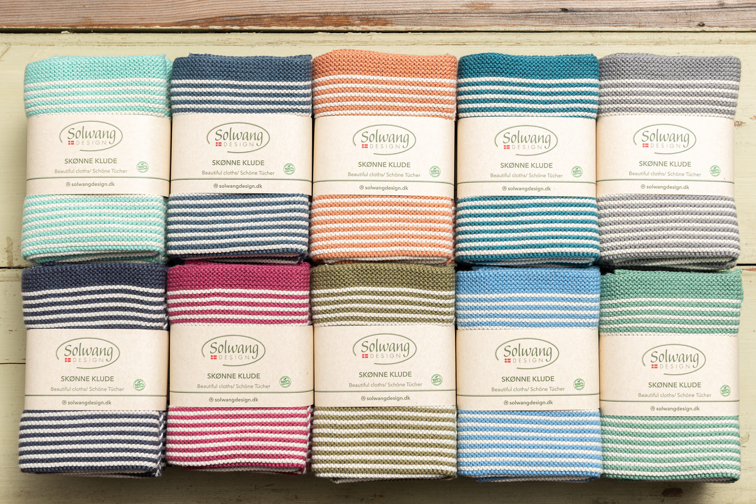 Olive stripes - organic